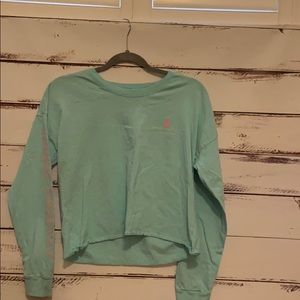cropped long sleeve tee